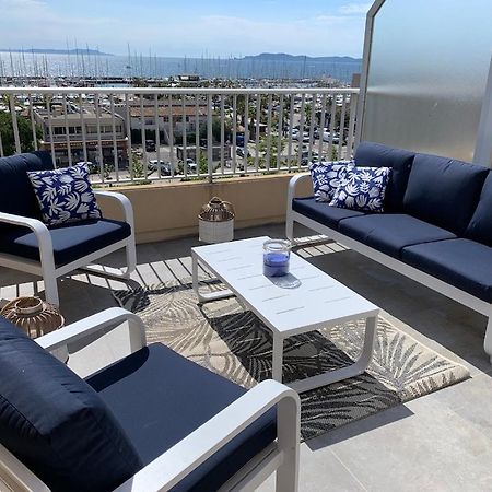 L'Effet Mer, Duplex Sur Le Port Avec Ses 2 Terrasses Vue Mer Hyères Eksteriør bilde